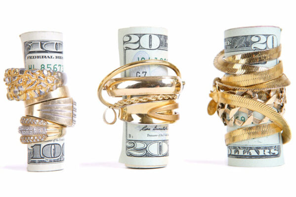 jewelry with cash bills inside